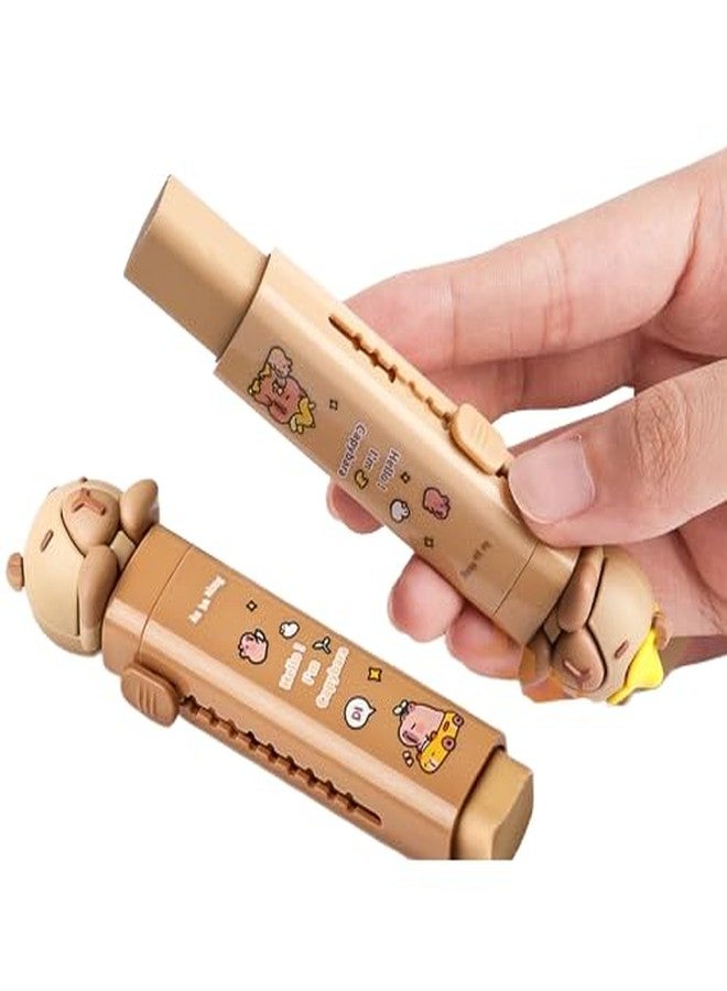 OANGO مجموعة ممحاة على شكل قاطع من OANGO للأطفال - مجموعة أدوات مكتبية، ممحاة مطاطية، ممحاة مزخرفة كهدية تذكارية لأعياد الميلاد (دب) - Image 1